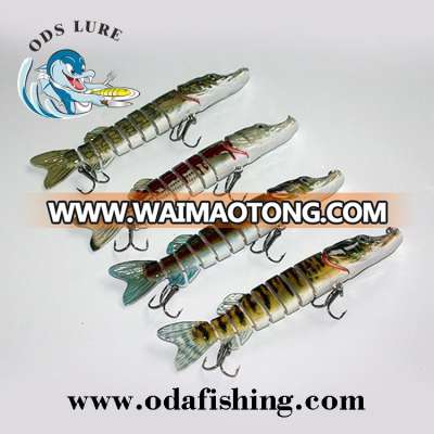 6 " 15cm 26g 9 section fishing pike crankbait swim bait multi jointed fishing lure