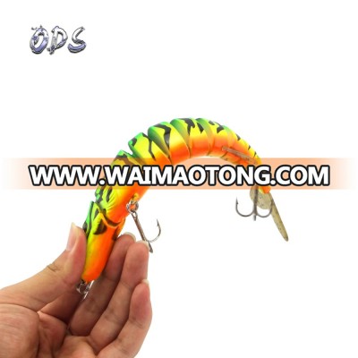 Peche hard plastic abs fishing lure jig hooks High quality fishing lure 9 section swimbait 5inch small pike lure