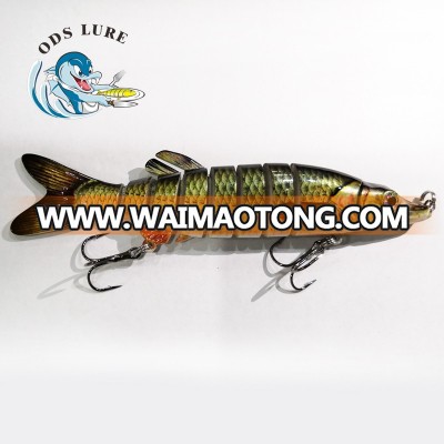 New style 9 section fishing lure pike 5" Wholesale artificial bait tackle17g 130mm